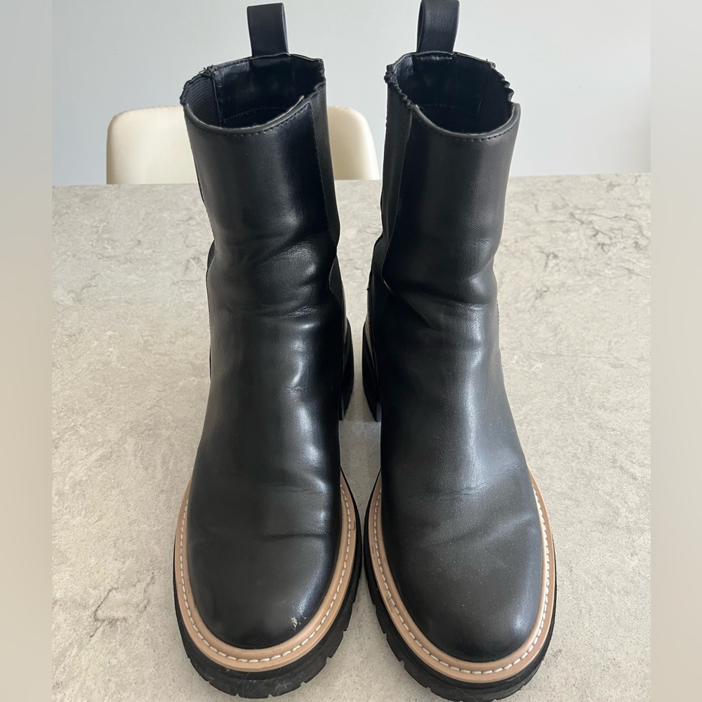 Open Edit Black Lug Boots